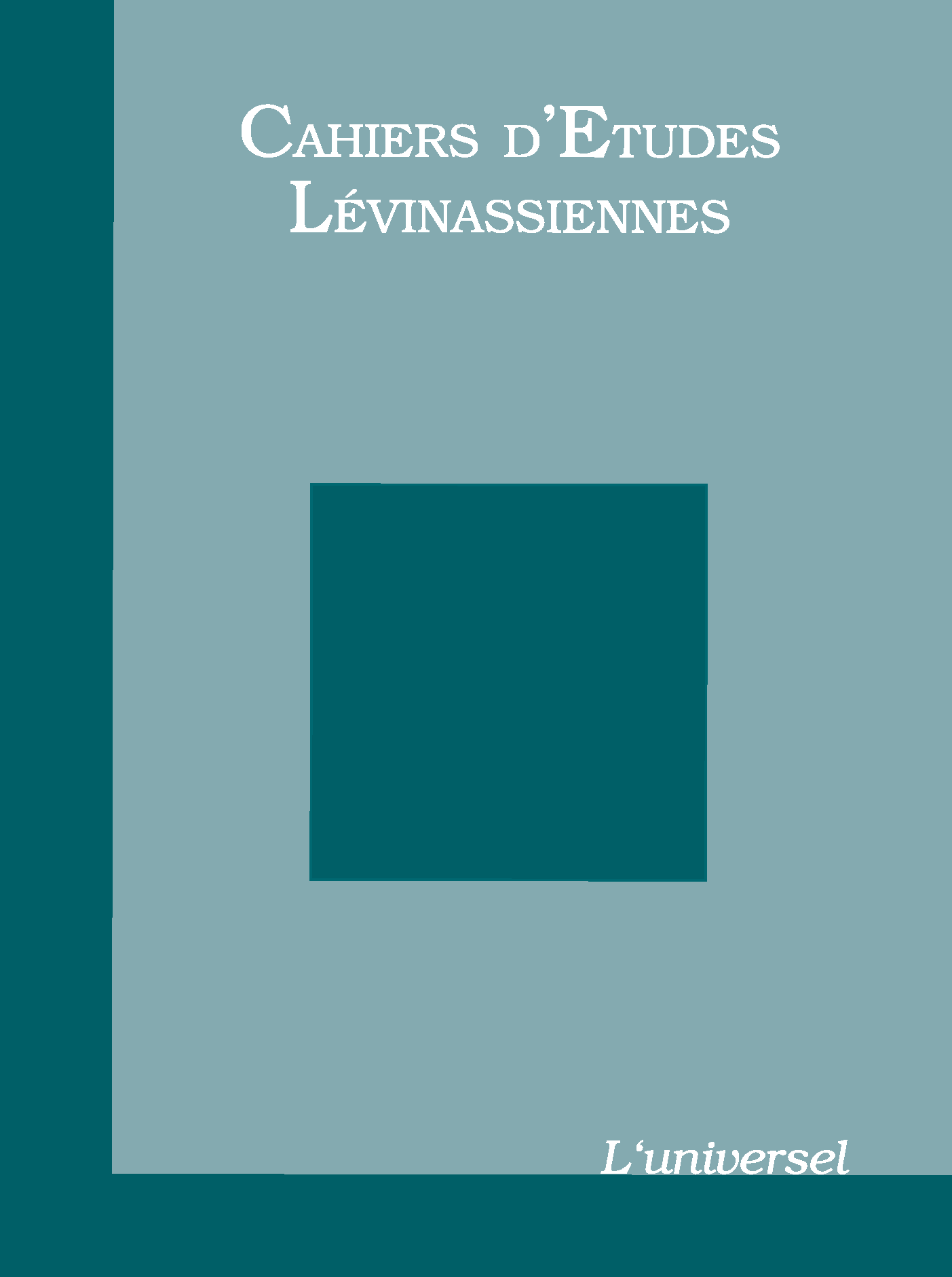 Couverture des Cahiers d'études lévinassiennes n°6